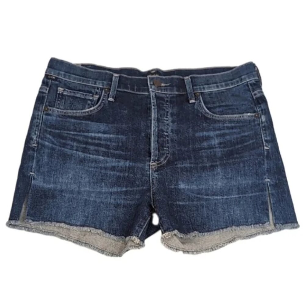 Citizens Of Humanity Denim Shorts Distressed Cut Off High Rise Button Fly
